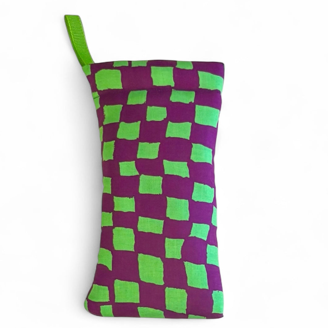 Soft Case by Scot - Carnival Check Parrot Green