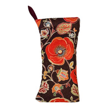 Soft Case by Scot - Poppies Orange Chocolate Burgandy.  Padded Glasses Case/Pouch for Prescription Glasses and Sunglasses