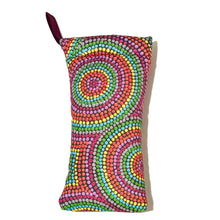 Soft Case by Scot - Bush Tomato Dreaming - Meggerie Napanangka Brown.  Padded Glasses Case/Pouch for Prescription Glasses and Sunglasses